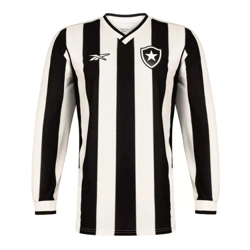 Camiseta Botafogo Primera Equipación 24/25 Manga Larga - Negra e Blanca