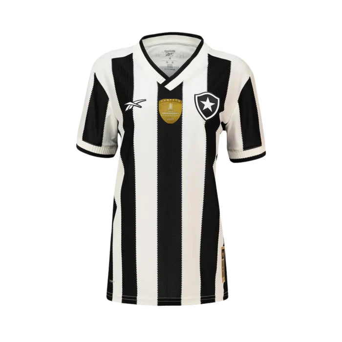 Camiseta Botafogo Mujer Primera Equipación 24/25 - Negra e Blanca
