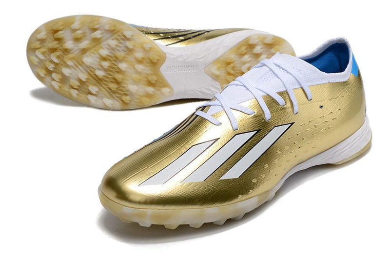 Bota de Fútbol para Césped Artificial Adidas X SpeedPortal Messi.1 TF Dourada "Leyenda"