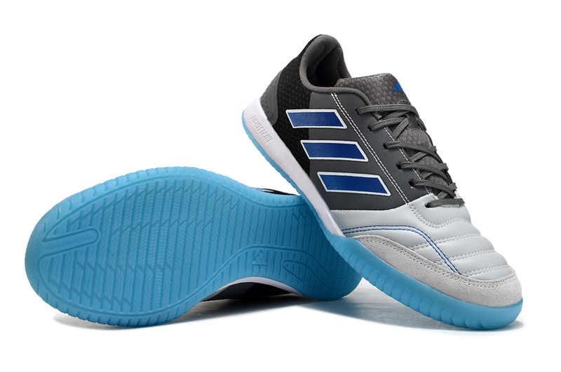 Bota de Fútbol Sala Adidas Competition Top IC Gris, Azul e Blanco