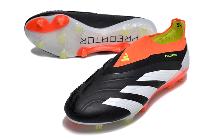 Bota de Fútbol Campo Adidas Predator LL Elite FG Negra, Naranja e Blanco "Solar Energy"