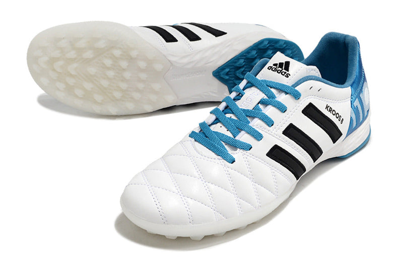 Bota de Fútbol para Césped Artificial Adidas AdiPure 11 Pro TF Blanca e Azul "Toni Kroos"
