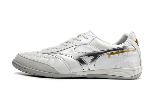 Bota de Fútbol Sala Mizuno Morelia Sala IC Blanca e Prata "Beta Shining"
