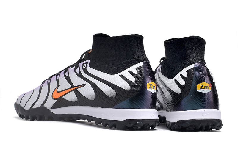 Bota de Fútbol para Césped Artificial Nike Air Zoom Mercurial Superfly 9 Elite TF Blanca, Morada e Negra