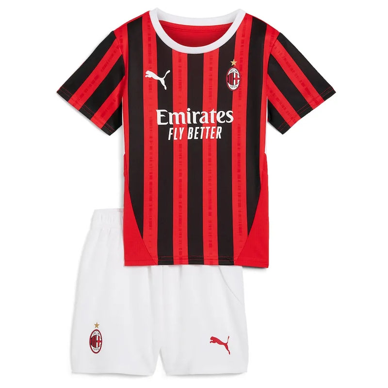 Conjunto Infantil Milan I 24/25 - Rojo e Negro
