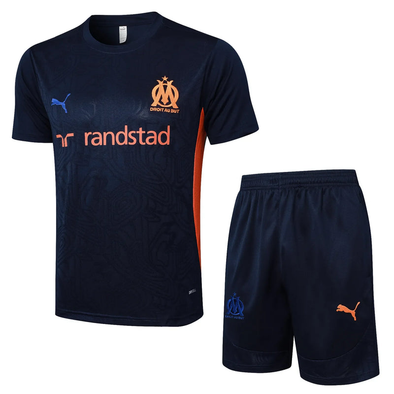 Conjunto Olympique de Marsella Entrenamiento 24/25 - Azul Oscuro