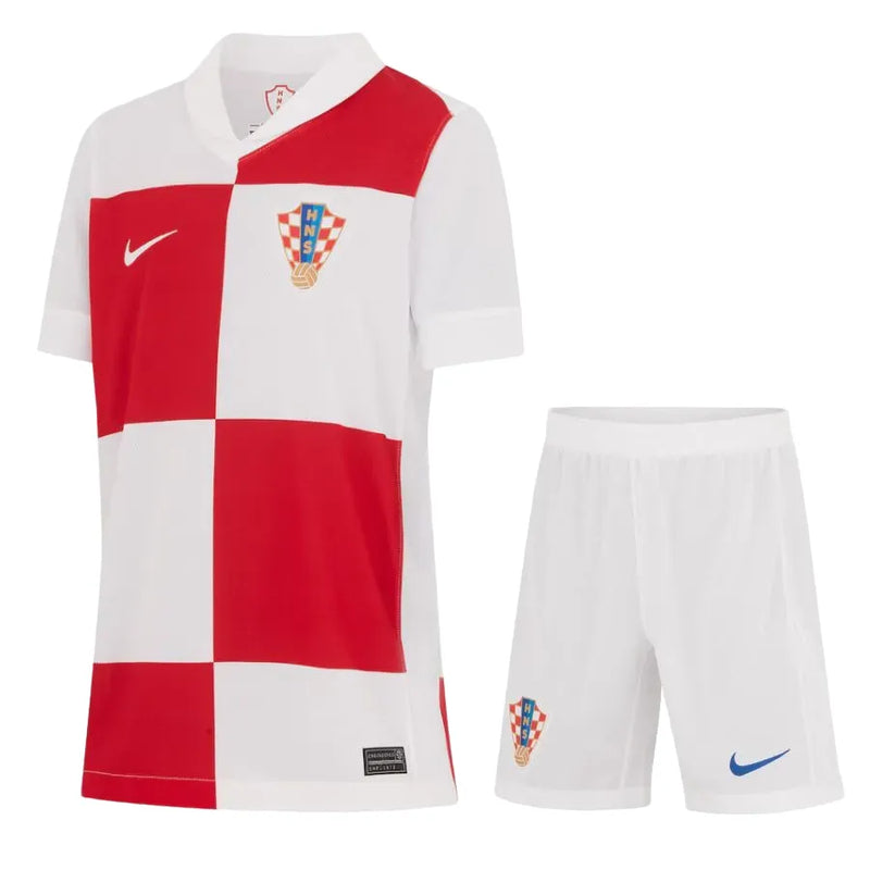 Conjunto Infantil Croácia I 2024 - Blanco e Rojo