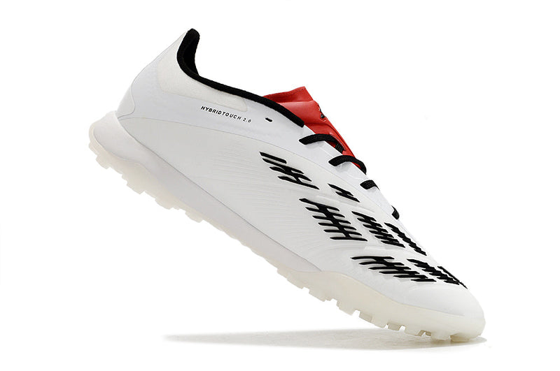 Bota de Fútbol para Césped Artificial Adidas Predator Elite TF Blanca, Negra e Roja