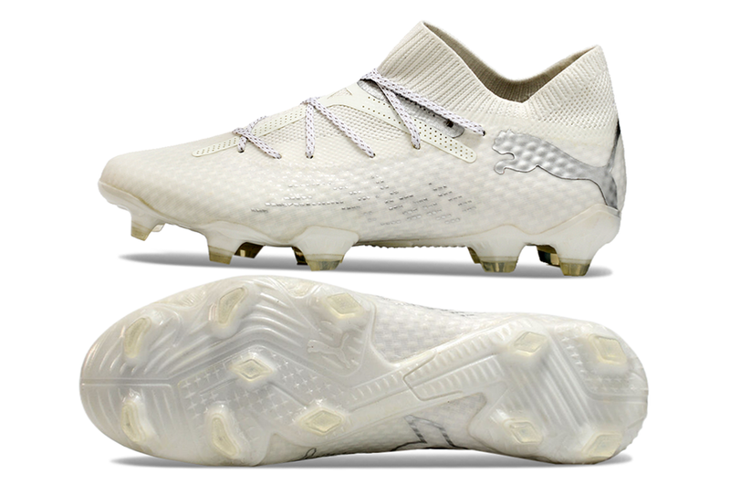 Bota de Fútbol Campo Puma Future 7 FG Blanca e Prata "Eclipse Pack"