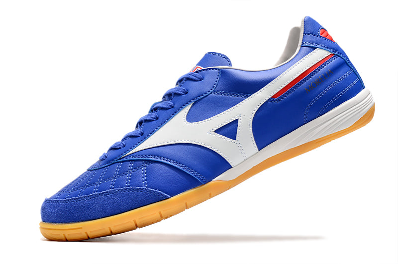 Bota de Fútbol Sala Mizuno Morelia Sala IC Azul e Blanca