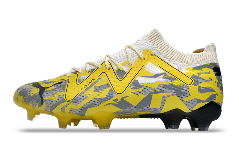 Bota de Fútbol Campo Puma Future Ultimate FG Amarilla e Gris "Voltage Pack"