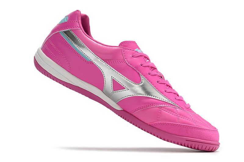 Bota de Fútbol Sala Mizuno Morelia Sala IC Rosa e Prata