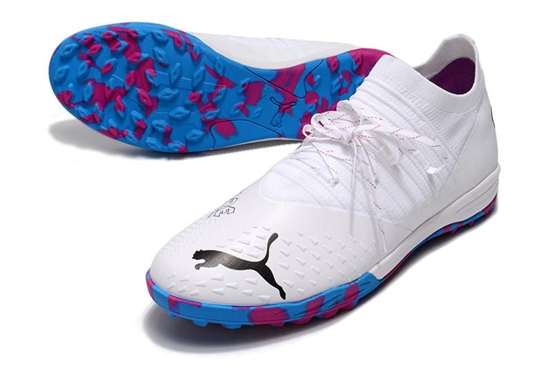 Bota de Fútbol para Césped Artificial Puma Future Z 1.3 TF Blanca e Azul