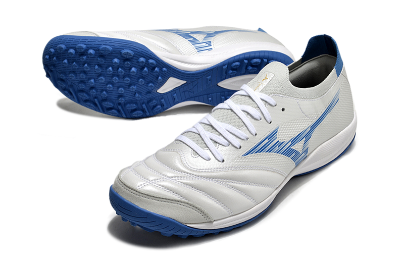 Bota de Fútbol para Césped Artificial Mizuno Morelia Neo Sala TF Blanca e Azul "Mugen Pack"