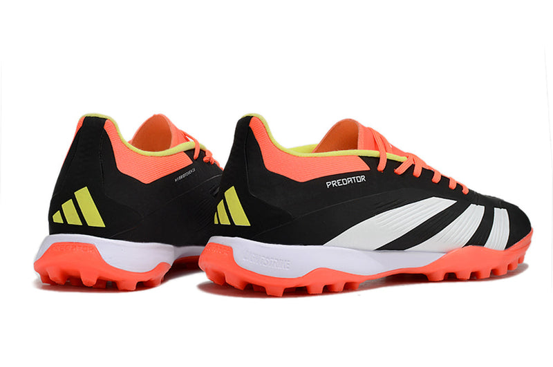 Bota de Fútbol para Césped Artificial Adidas Predator Elite TF Negra, Naranja e Blanco "Solar Energy"