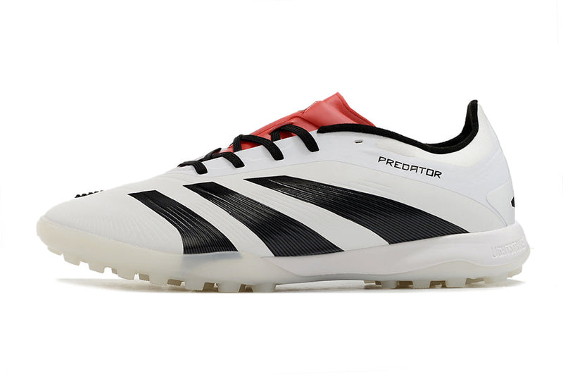 Bota de Fútbol para Césped Artificial Adidas Predator Elite TF Blanca, Negra e Roja