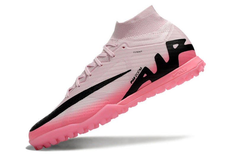 Bota de Fútbol para Césped Artificial Nike Air Zoom Mercurial Superfly 9 Elite TF Rosa e Negro "Mad Brilliance Pack"