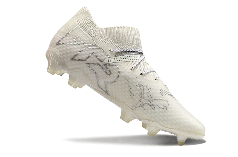 Bota de Fútbol Campo Puma Future 7 FG Blanca e Prata "Eclipse Pack"