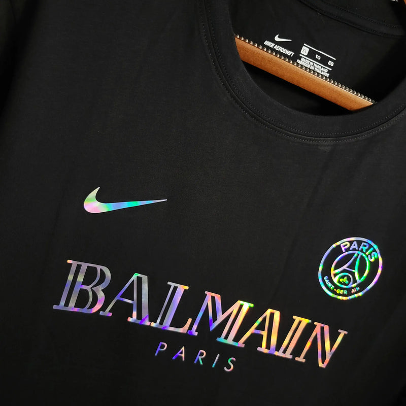 Camiseta PSG Balmain - Negra Refletiva
