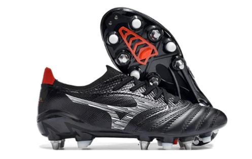 Bota de Fútbol Campo Mizuno Morelia Neo 3 Trava Mista Negra e Blanca