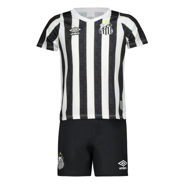 Conjunto Infantil Santos II 24/25 - Blanco e Negro
