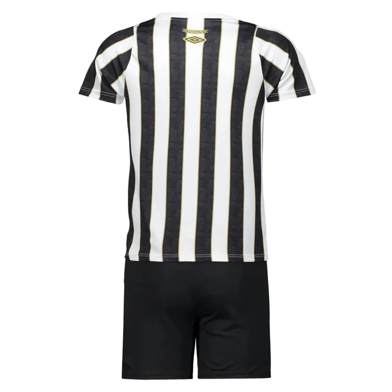 Conjunto Infantil Santos II 24/25 - Blanco e Negro
