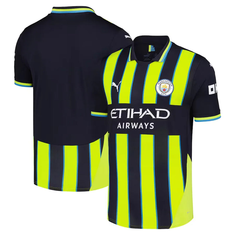 Camiseta Manchester City Segunda Equipación 24/25 - Azul e Amarilla