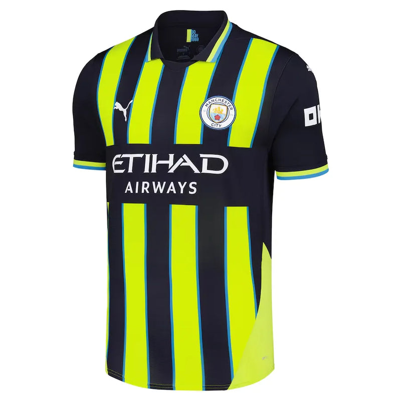 Camiseta Manchester City Segunda Equipación 24/25 - Azul e Amarilla