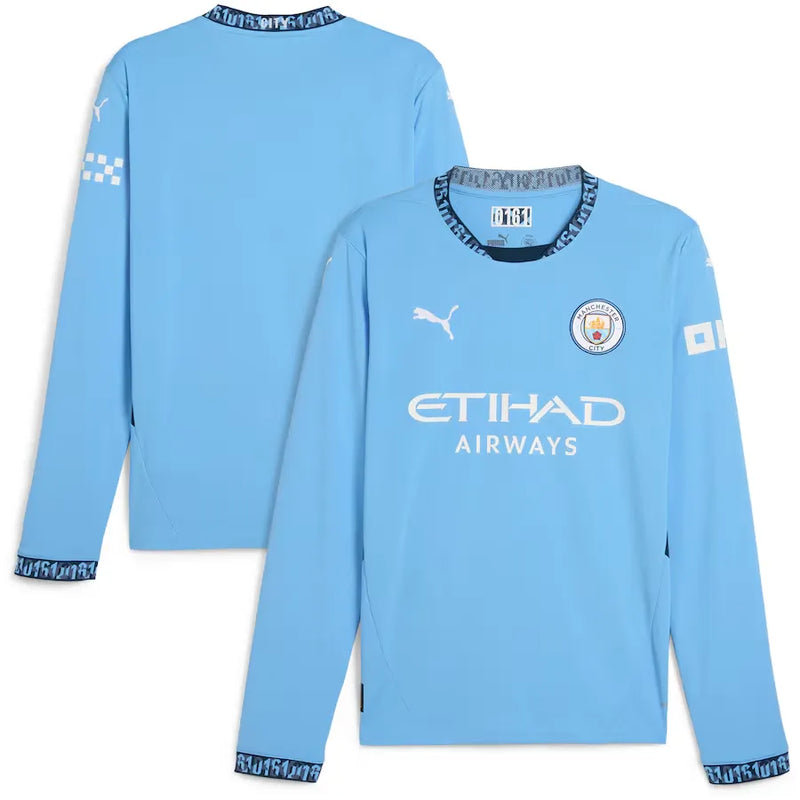 Camiseta Manchester City Primera Equipación 24/25 Manga Larga - Azul