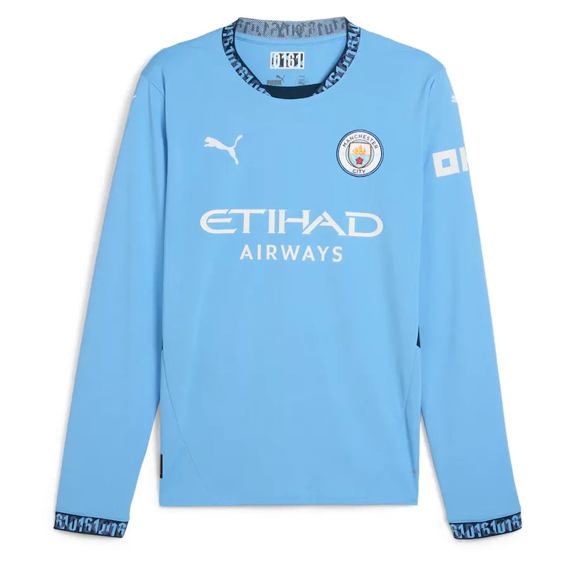 Camiseta Manchester City Primera Equipación 24/25 Manga Larga - Azul