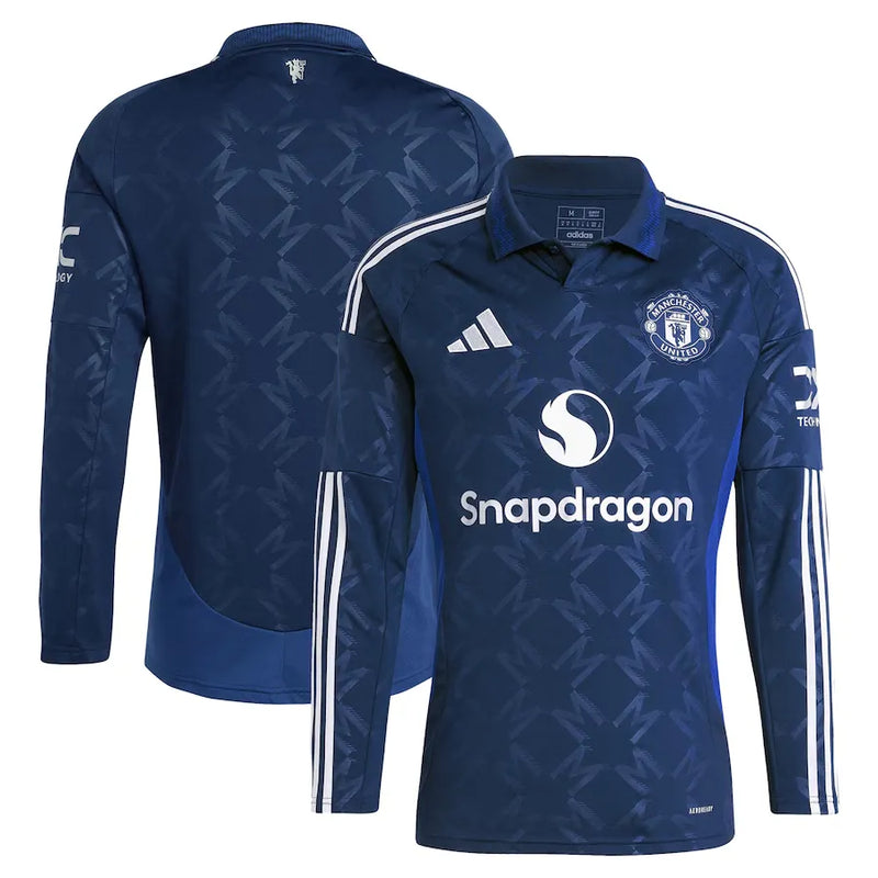 Camiseta Manchester United Segunda Equipación 24/25 Manga Larga - Azul
