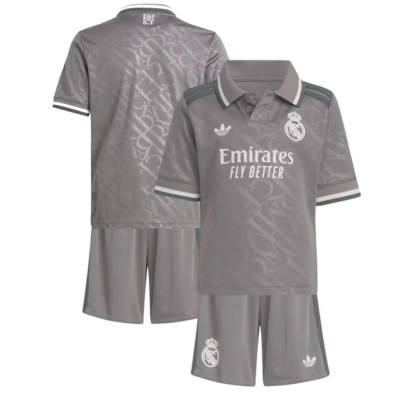 Conjunto Infantil Real Madrid III 24/25 - Gris