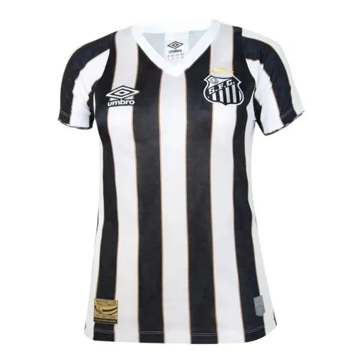 Camiseta Santos Mujer Segunda Equipación 24/25 - Blanca e Negra