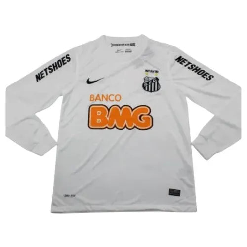 Camiseta Santos Primera Equipación 11/12 Retro Manga Larga - Blanca