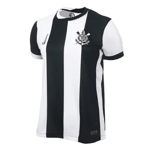 Camiseta Corinthians Mujer Tercera Equipación 24/25 - Negra e Blanca