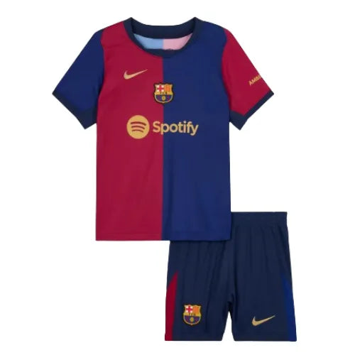 Conjunto Infantil Barcelona I 24/25 - Azul e Rojo