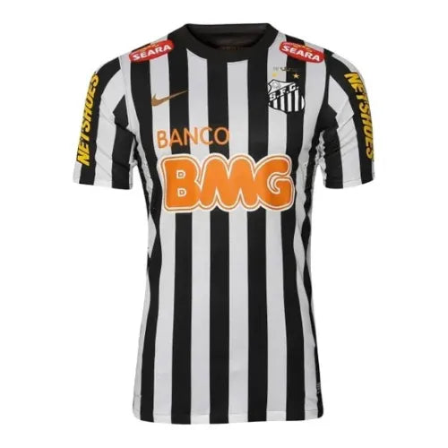 Camiseta Santos Segunda Equipación 12/13 Retro - Blanca e Negra