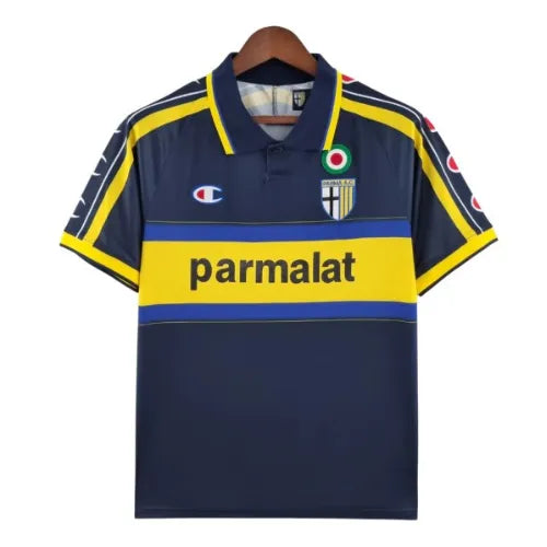Camiseta Parma Segunda Equipación 99/00 Retro - Azul e Amarilla