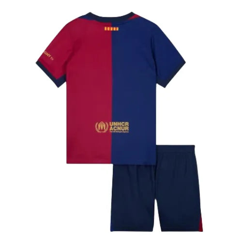 Conjunto Infantil Barcelona I 24/25 - Azul e Rojo