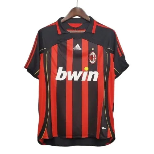 Camiseta Milan Primera Equipación 06/07 Retro - Roja e Negra