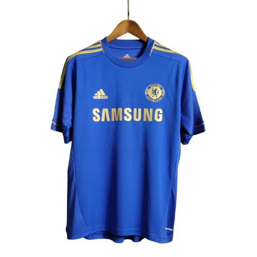Camiseta Chelsea Primera Equipación 12/13 Retro - Azul e Dourada