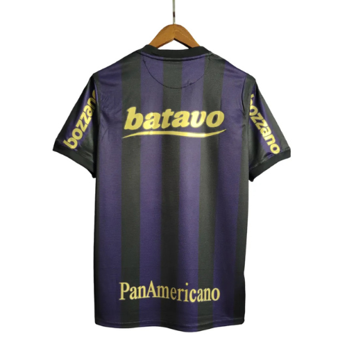 Camiseta Corinthians Segunda Equipación 09/10 Retro - Negra e Morada