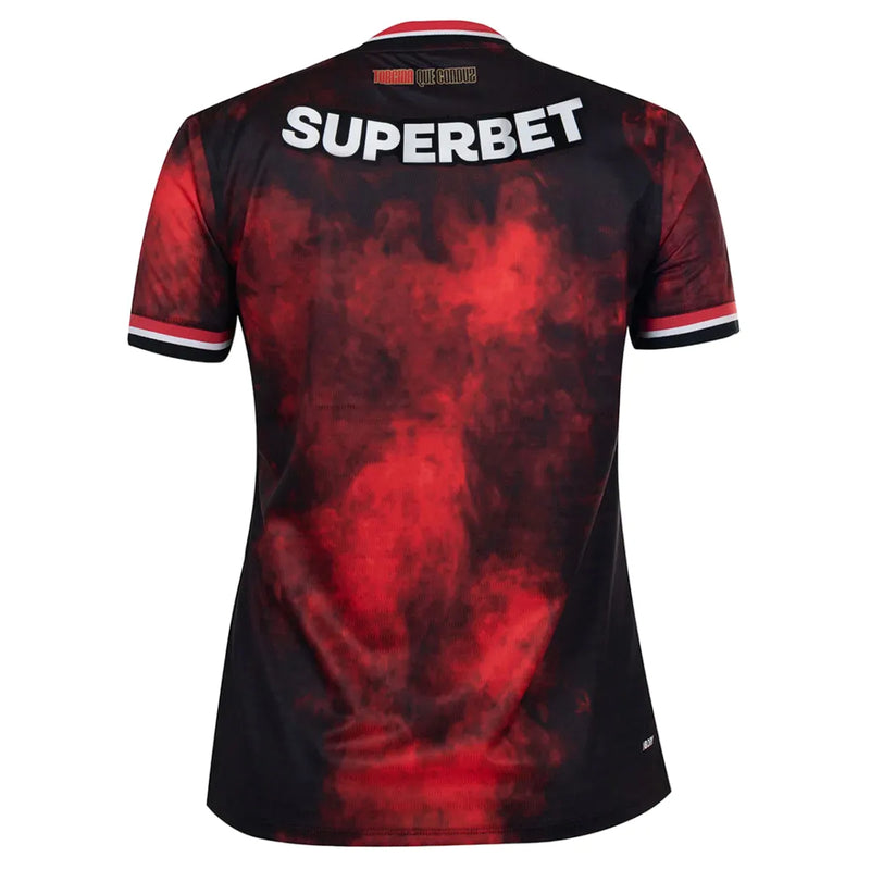 Camiseta São Paulo Mujer Tercera Equipación 24/25 - Negra e Roja
