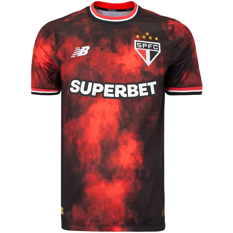Camiseta São Paulo Tercera Equipación 24/25 - Negra e Roja