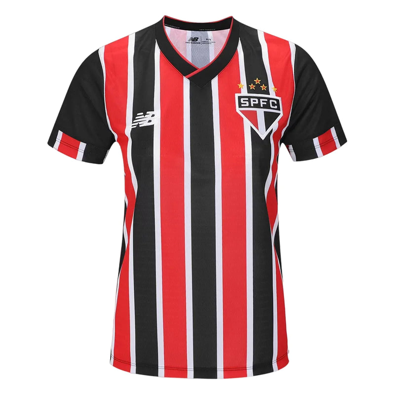 Camiseta São Paulo Mujer Segunda Equipación 24/25 - Roja e Blanca