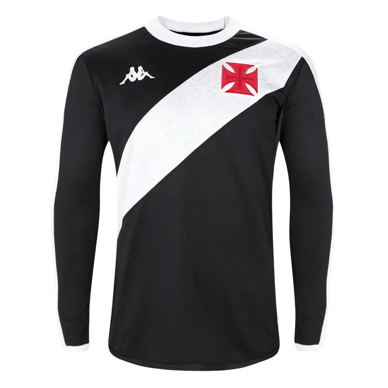 Camiseta Vasco Primera Equipación 24/25 Manga Larga - Negra e Blanca