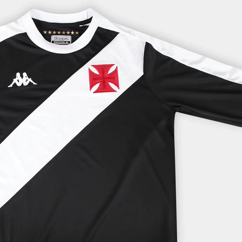 Camiseta Vasco Primera Equipación 24/25 Manga Larga - Negra e Blanca