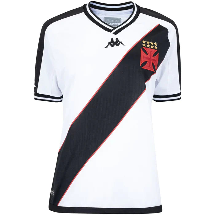 Camiseta Vasco Mujer Segunda Equipación 24/25 - Blanca e Negra